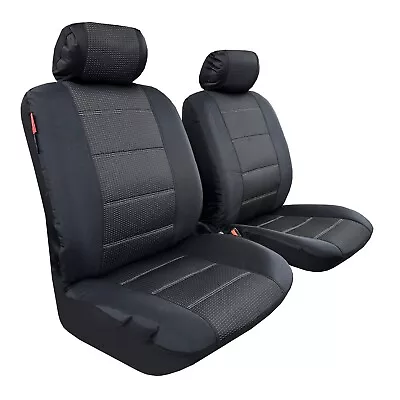 Canvas Seat Cover For Ssangyong Musso XLV Ultimate Jacquard BLACK ELEGANT • $92.39