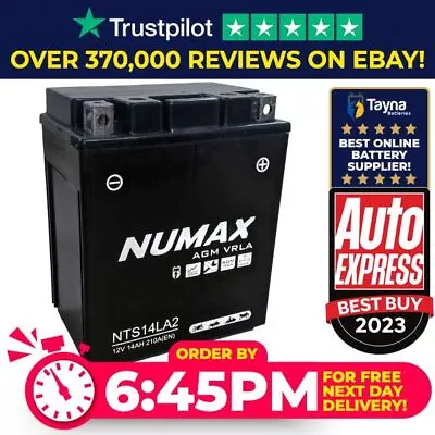 Numax Gel Numax NEW BATTERY INC ACID CB14LA2 YB14LA2 SUZUKI GS750 GS 750 77-83 • £43.96