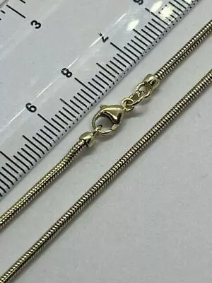 9ct Yellow Solid Gold 2mm Snake Chain 20  / 50cm Necklace (GSN15) • £399