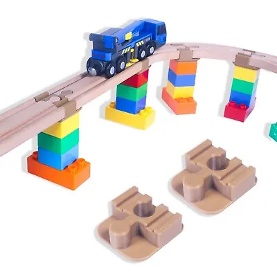 Compatible Adapters For Duplo Brio/IKEA/BigJigs Wooden Train Track Connectors • £8.99