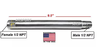 Exhaust Pipe 9.5  Long Extension 1/2 NPT Male To 1/2 NPT Female. • $24.99