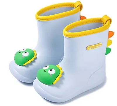 £6.99 • Buy Dinosaur Wellington Boots Kids Toddler Rain Boots Welly Childrens Child Wellies 