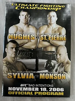 UFC  65 OFFICIAL PROGRAM COLLECTORS SIZE 13.25 X9.5  Hughes Vs St. Pierre • $8