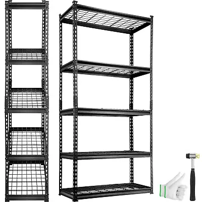 VEVOR 5-Tier Metal Storage Shelving Unit 16 D X 36 W X 72 H Storage Rack Shelf • $70.99