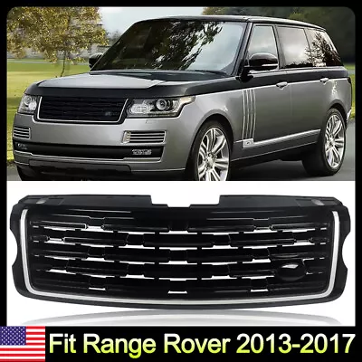 Chrome+Black Front Upper Bumper Grille For Range Rover 2013-2017 Modify To 2023 • $123.49