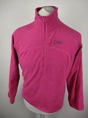 Women's Oex Fleece Jumper Sweatshirt Top Pink Size 14 44 Chest • £13.95