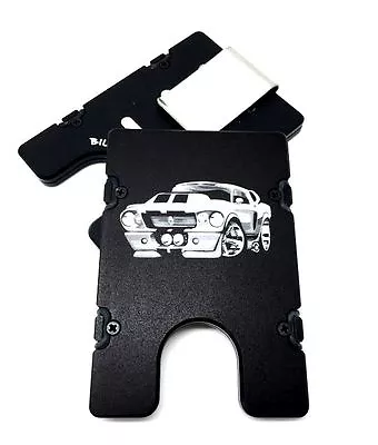 BilletVault Wallet Aluminum RFID Protection Front Pocket Shelby Mustang Cartoon • $48.99