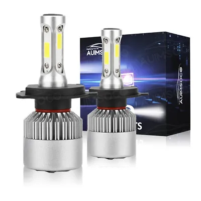 2x H4 9003 HB2 LED Headlight Bulbs Conversion Kit High Low Beam 8000K White US • $24.99