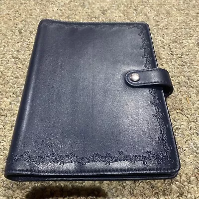 Vintage Day Runner  Leather Planner Binder Notebook Blue • $12.99