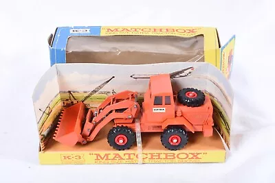 Matchbox Lesney K-3 KING SIZE Hatra Tractor Shovel / BOXED - BEAUTIFUL!! • $47.95