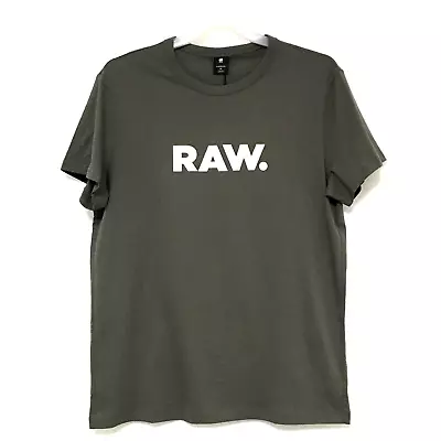 G-STAR RAW Men's Size XL Grey Graphic Print Logo Short Sleeve Tee T-Shirt • $16.99