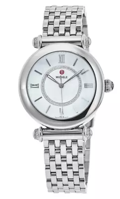 Michele Mww16e000002 Caber Diamond Mop Silver Stainless Bracelet Womens Watch • $795.99