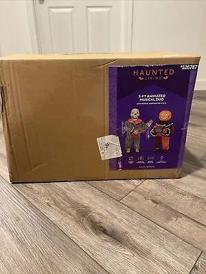 Haunted Living 3' FT Animated Musical Duo Halloween Decoration Pumpkin Skeleton • $99