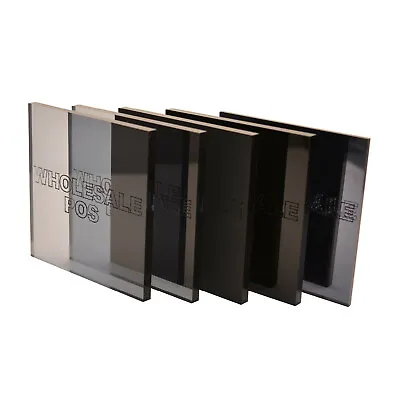 Black Colour Tinted & Mirror Perspex Acrylic Plastic Sheets - Various Thickness • £46.77