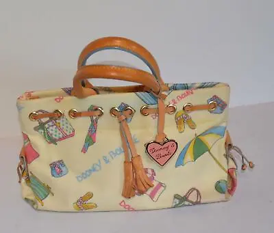 $29.95 • Buy Dooney And Bourke MIAMI Beach Design Coated Canvas Handbag RETIRED