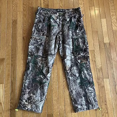 Real Tree Xtra Camo Pants Mens Size Large 36-38 Utility Cargo Hunting • $24.99