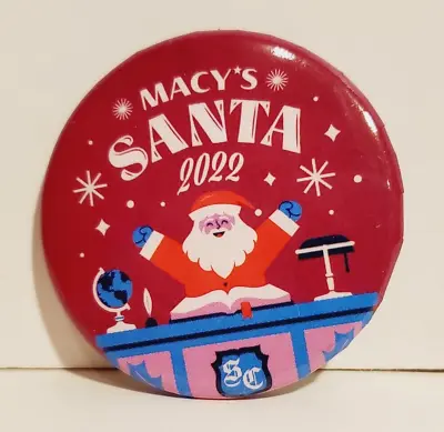 Macy's Department Store Christmas Santa Claus Land Santaland Button Pin 2022 • $3.99