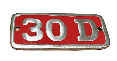 David Brown 30D Brushed Aluminium And Red Enamel Side Badge • £4