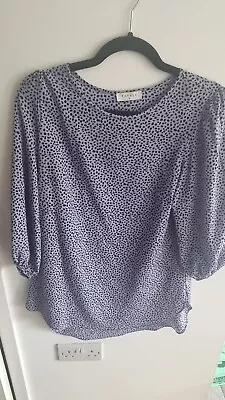 Matalan Size 8 Blue Polka Dot Top • £4.50