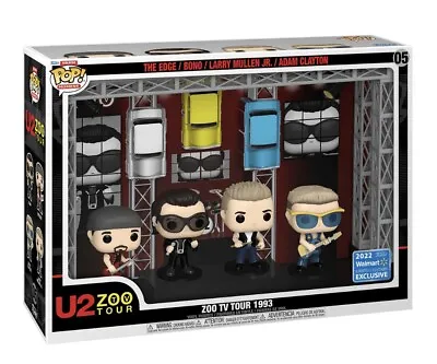 Funko Pop Moment Deluxe U2 Zoo TV Tour 1993 Figures Stage Walmart Exclusive 2022 • $31.99