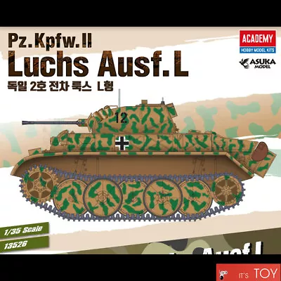 Academy 1/35 Pz.Kpfw.II Luchs Ausf.L German Scout Tank Plastic Model Kit #13526 • $33.84