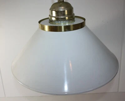 $15.29 • Buy Vintage White Metal Ceiling Industrial Pendant Lamp Hanging Workshop Den