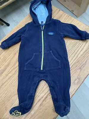 Baker Baby By Ted Baker Baby All In One Cosy Suit Age 3-6 Months Navy Fine Knit • £1.99