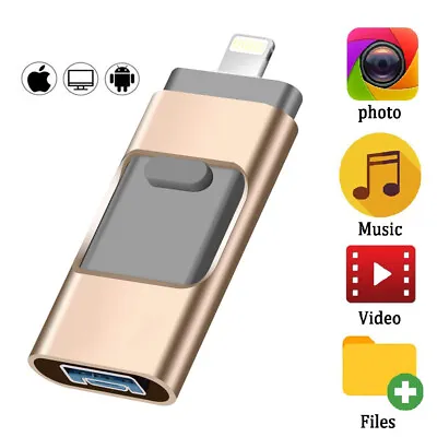 USB Flash Drive Memory Thumb Photo Sticks For IPhone IPad 128/256/512GB 1TB 2TB • $15.33