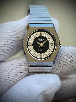 Vintage Rado Diastar Diamond 2/Tone Dial Ladies Watch Swiss 25mm Quartz NOS • £249.99