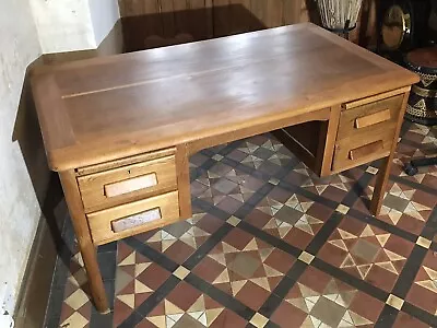 Vintage Mid Century Oak Desk • £125