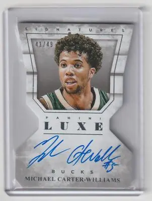 MICHAEL CARTER-WILLIAMS Signed 2015-16 Luxe Autograph SP #41/49 ON CARD AUTO • $16.19
