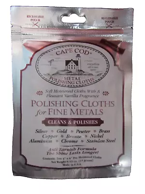 Cape Cod Metal Polishing Cloths Package Of 2. #88821  NEW • $4.99