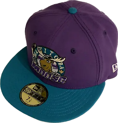 Men Manitoba Moose 2 Tone Custom Logo New Era 59fifty Fitted Hat Cap AHL Hockey • $54.23