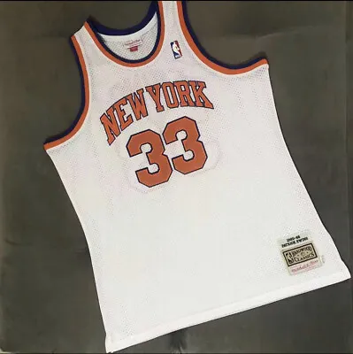 New York Knicks Patrick Ewing White Vintage Throwback #33 Jersey • $45.65