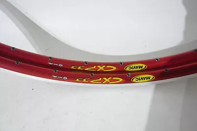 Mavic CXP33 700C 32 Spoke Hole Anodized Shiny Red Profiled Clincher Rim Set • $140