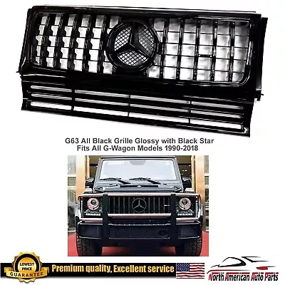 New GT Style G-Wagon AMG All Black Grille G55 G63 Black Star Emblem With  Star • $195