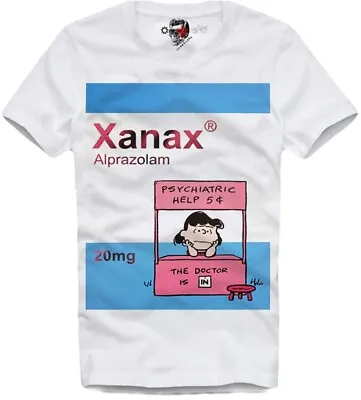 $21.98 • Buy E1syndicate T-shirt Lsd Blotter Xanax Alprazolam Psychiatrist Help Booth 5752