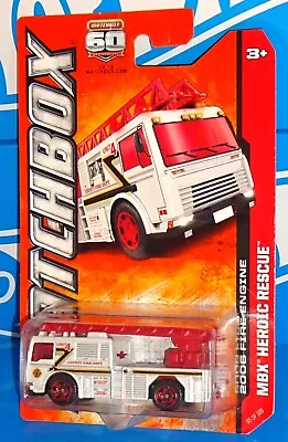 Matchbox 2013 MBX Heroic Rescue #95 2006 Fire Engine White Fire Truck Unit 4 • $4.05