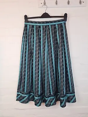 Vintage Geiger A Line Striped Skirt Waist 30 UK 12 • £29.99