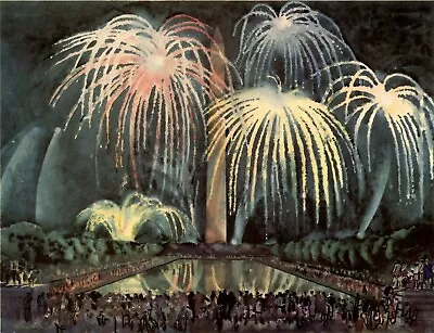 Millard Owen Sheets - July 4th Celebration - 13 X 19 Print 1952 • $14.99