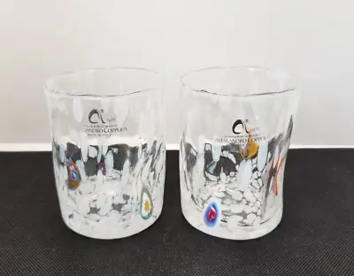 Murano Millefiori Rocks Glasses Alessandro Coppola Set Of 2 • $49.99