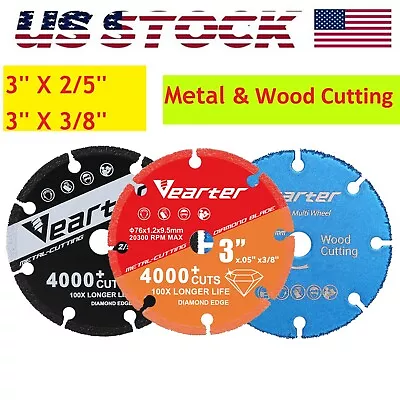3in/76mm Metal Wood Cutting Circular Saw Blade Diamond TCT  Bore 3/8in 2/5in • $11.99