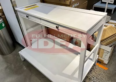 Brand New IKEA HEMNES Desk With 2 Drawers White Stained 903.632.23 • $288.01