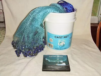 Vtg. Joy Fish Cast Net CBT-P8 8 Ft. Radius 3/8  Mesh W/DVD Fish Bait Never Used • $79