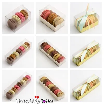 Clear Macaroon Boxes Plain Or Inserts Christmas Favour Gift Boxes(box Only) • £58.50