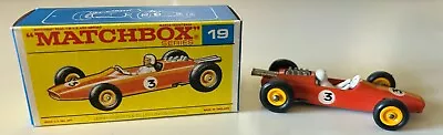 Matchbox Lesney #19D Orange Lotus Racing Car With Original Box • $39.99