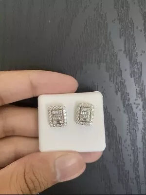 REAL Diamond Earrings 1.00 Cart Natural Diamonds 10k Solid Yellow Gold Men/woman • $450