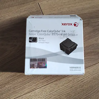 GENUINE XEROX ColorQube 8570 8580 Black 108R00935 Brand New 4 Pack VAT Inc • £79.99