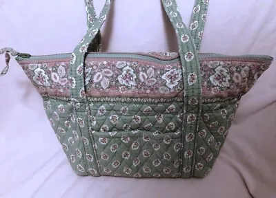 Vera Bradley Original  Paddy   Shoulder Purse In Green Leaf Pattern • $11