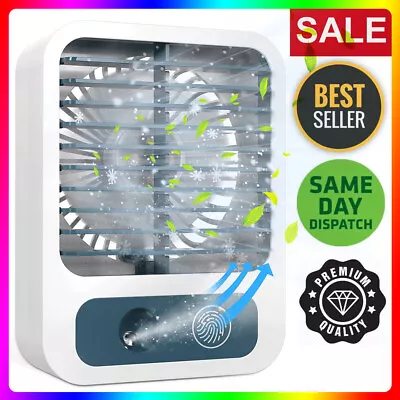 Portable Air Cooler Conditioning Fan Unit Chiller Purifier Desk Bedroom Study UK • £13.93